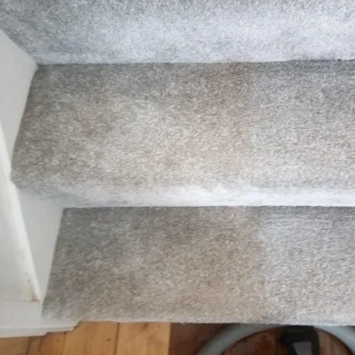 carpet stairs cleaning by fresh carpet before